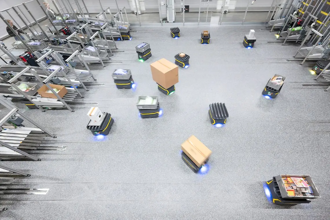 Fastbots - Core localization and control software for a prominent industrial mobile robot